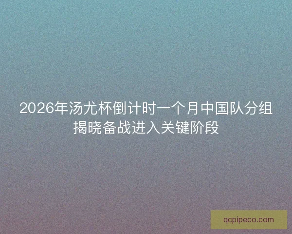 2026年汤尤杯倒计时一个月中国队分组揭晓备战进入关键阶段